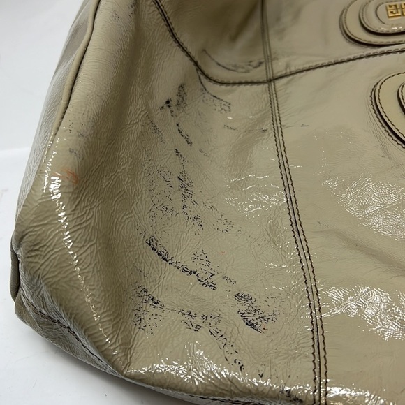 Givenchy Large Gray Taupe Patent Leather Nightingale Bag - Picture 15 of 16